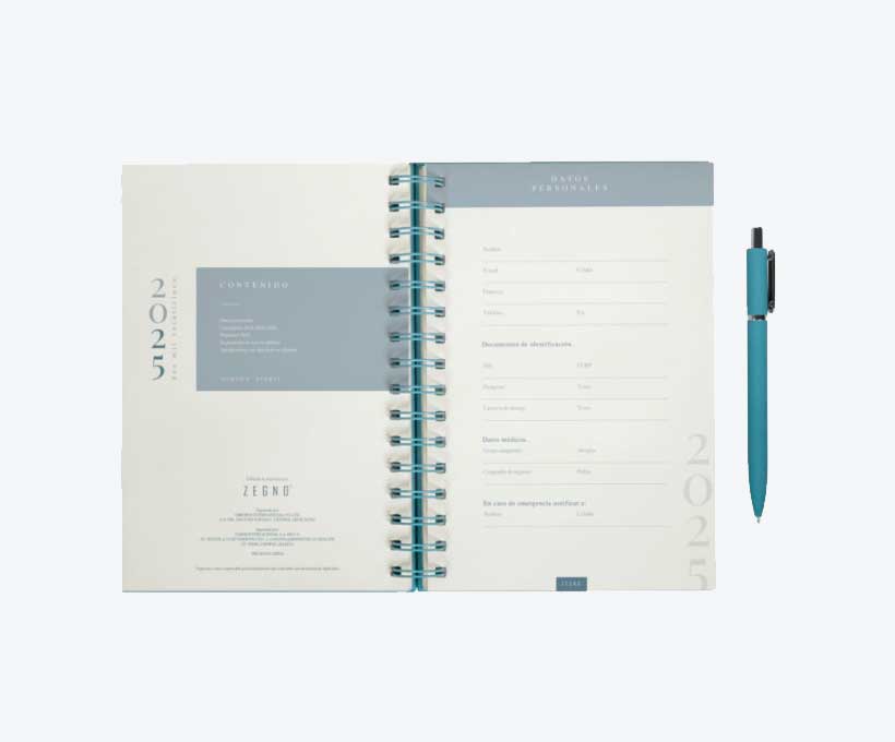 Agenda Diaria Lette 2025 Azul - Imagen 4