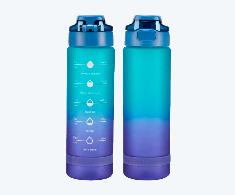 Cilindro plástico Azul 1000 ml - Imagen 3