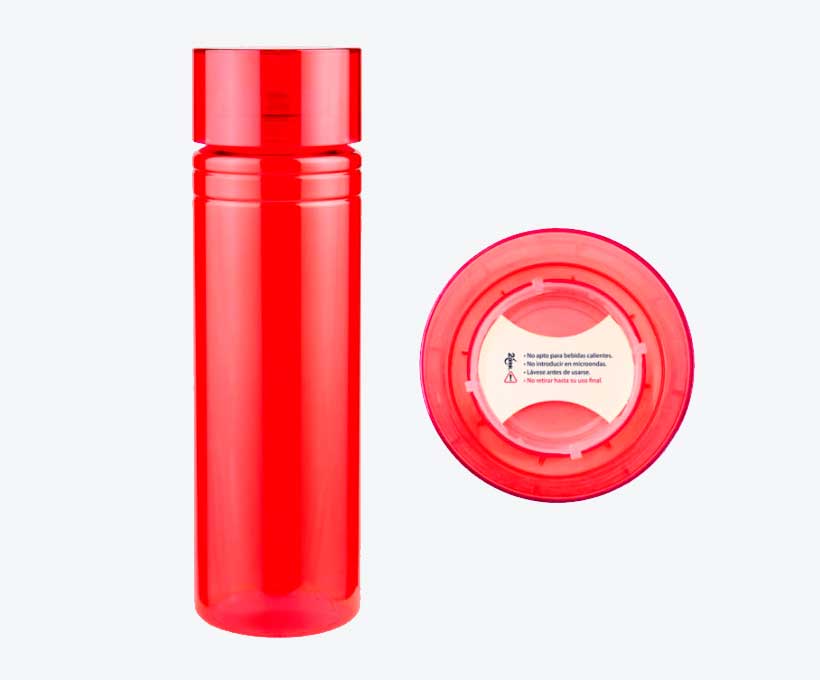Cilindro plástico Rojo 1000 ml - Imagen 3